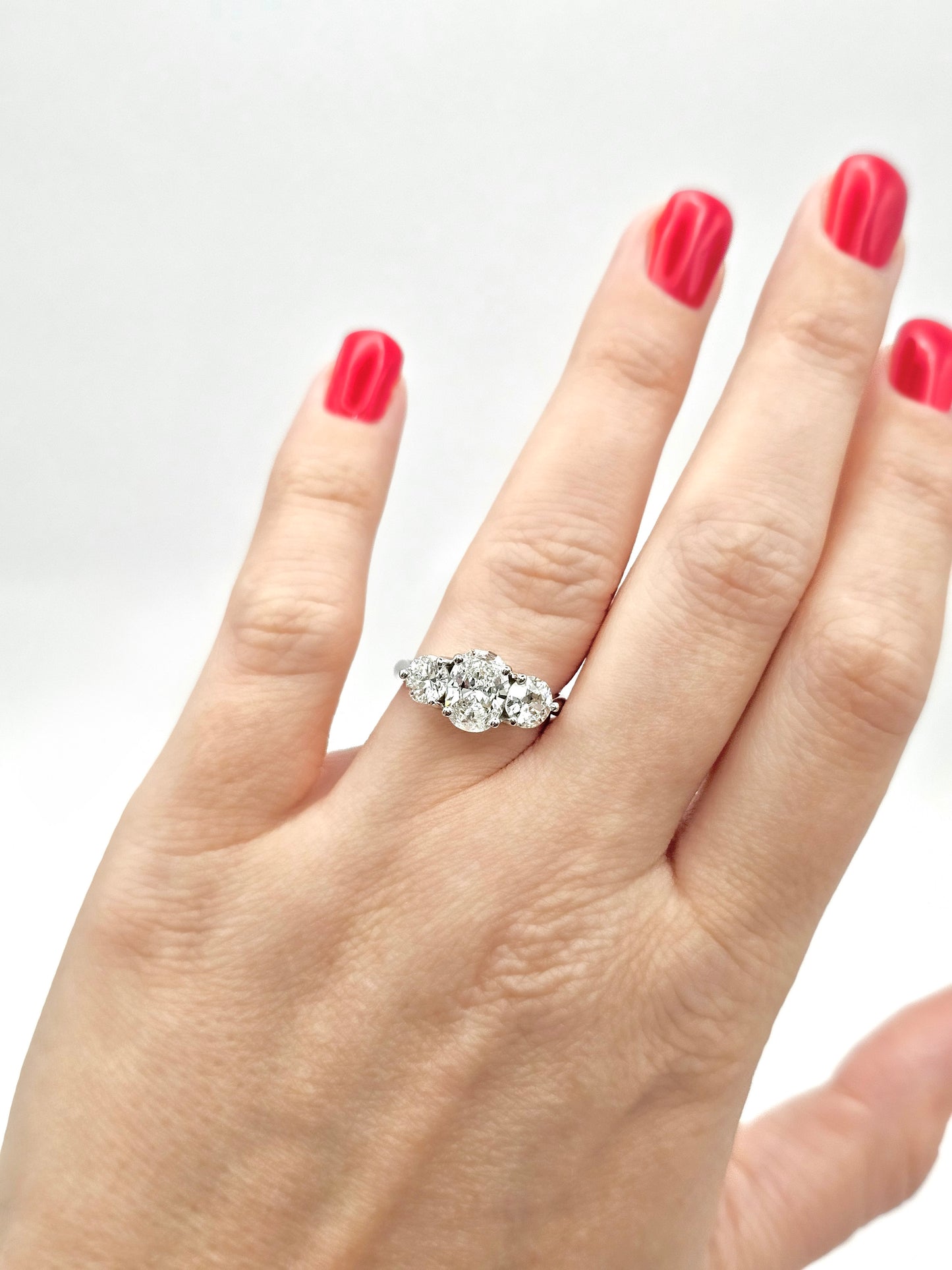 Three-stone Oval & Round Ring