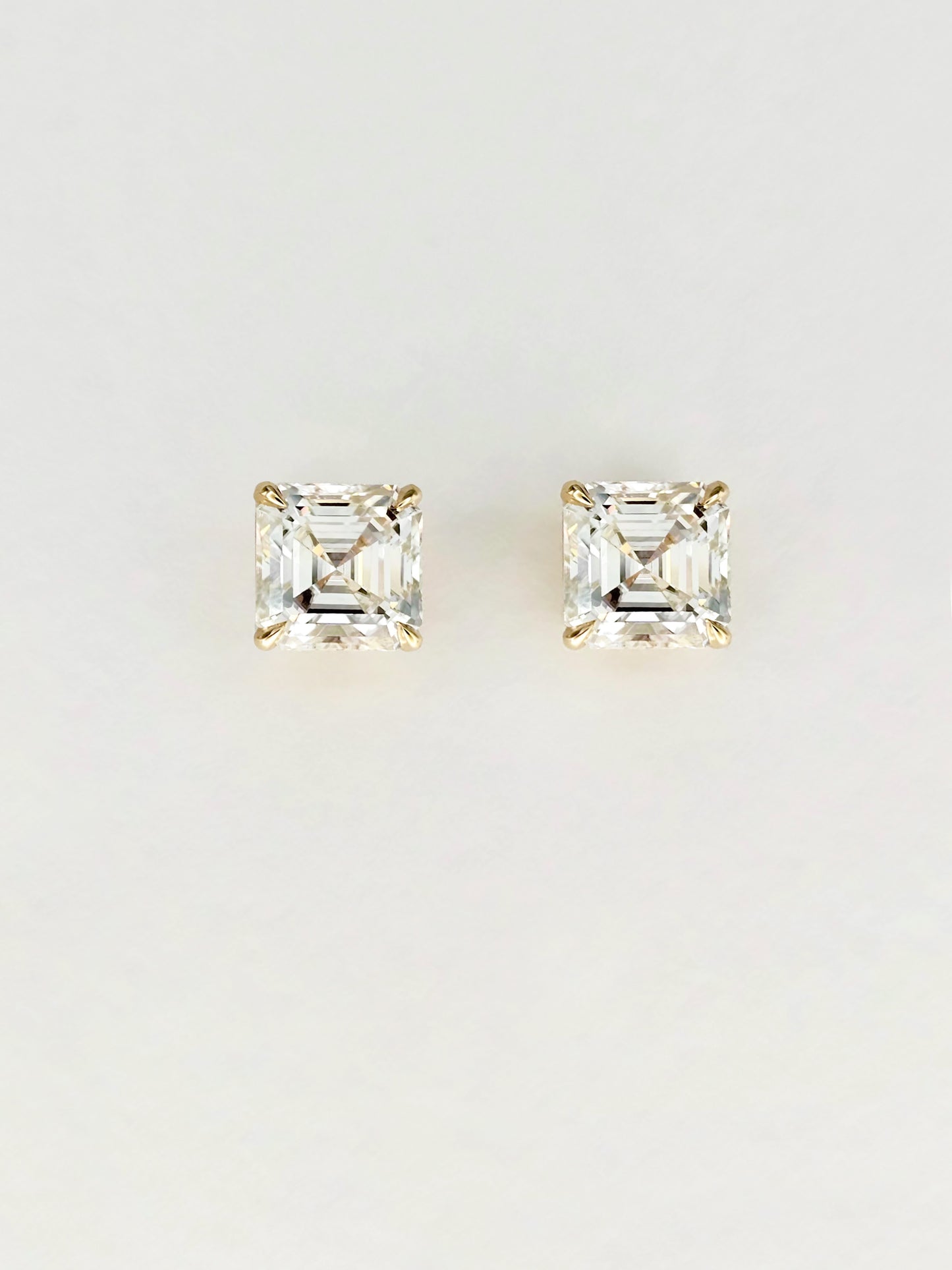 Asscher-cut Diamond Studs