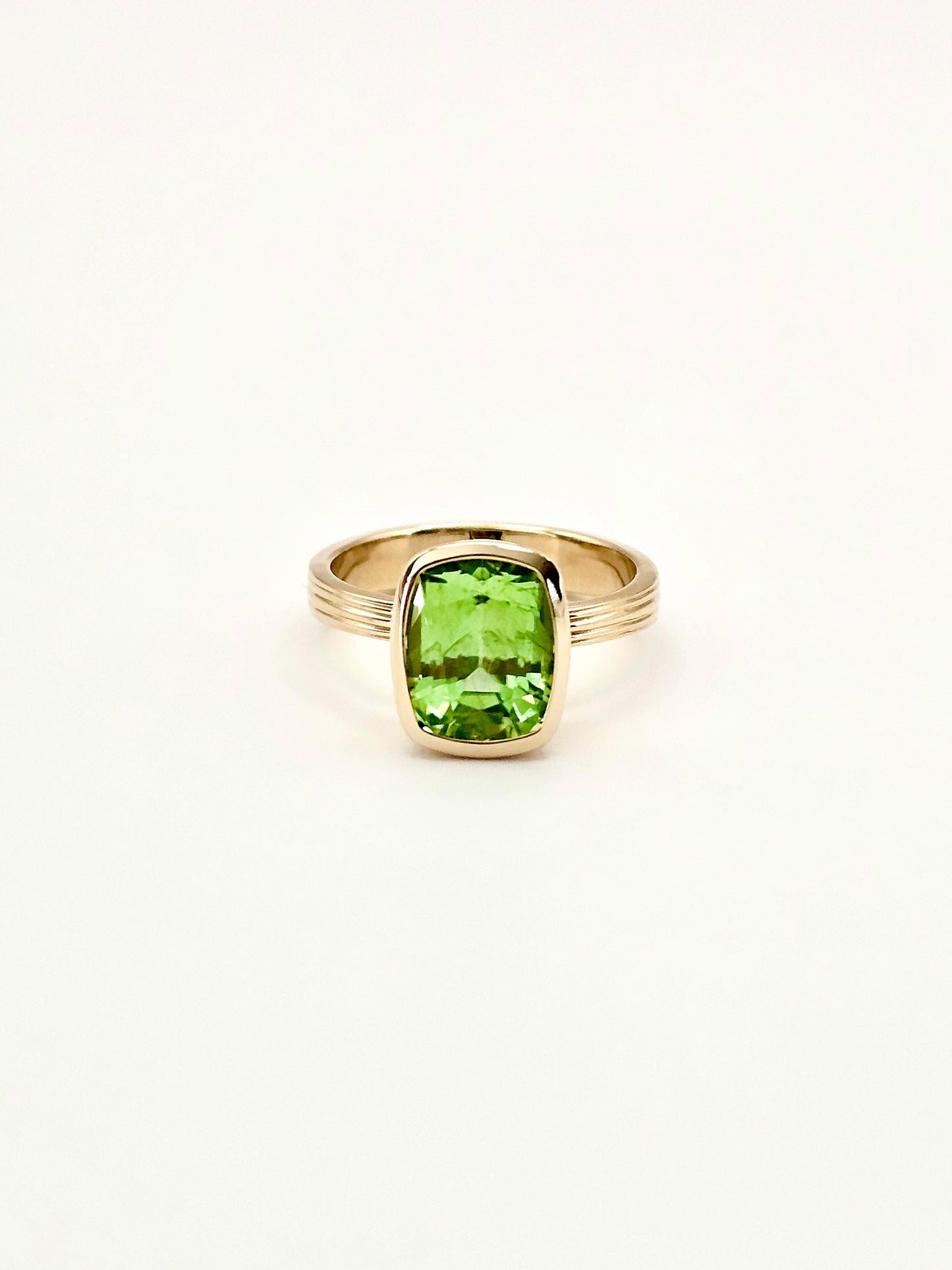 Peridot Bezel Ring
