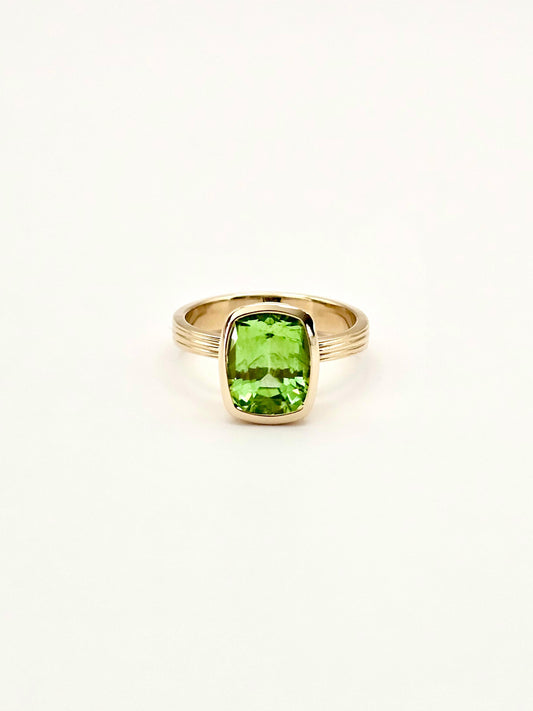 Peridot Bezel Ring