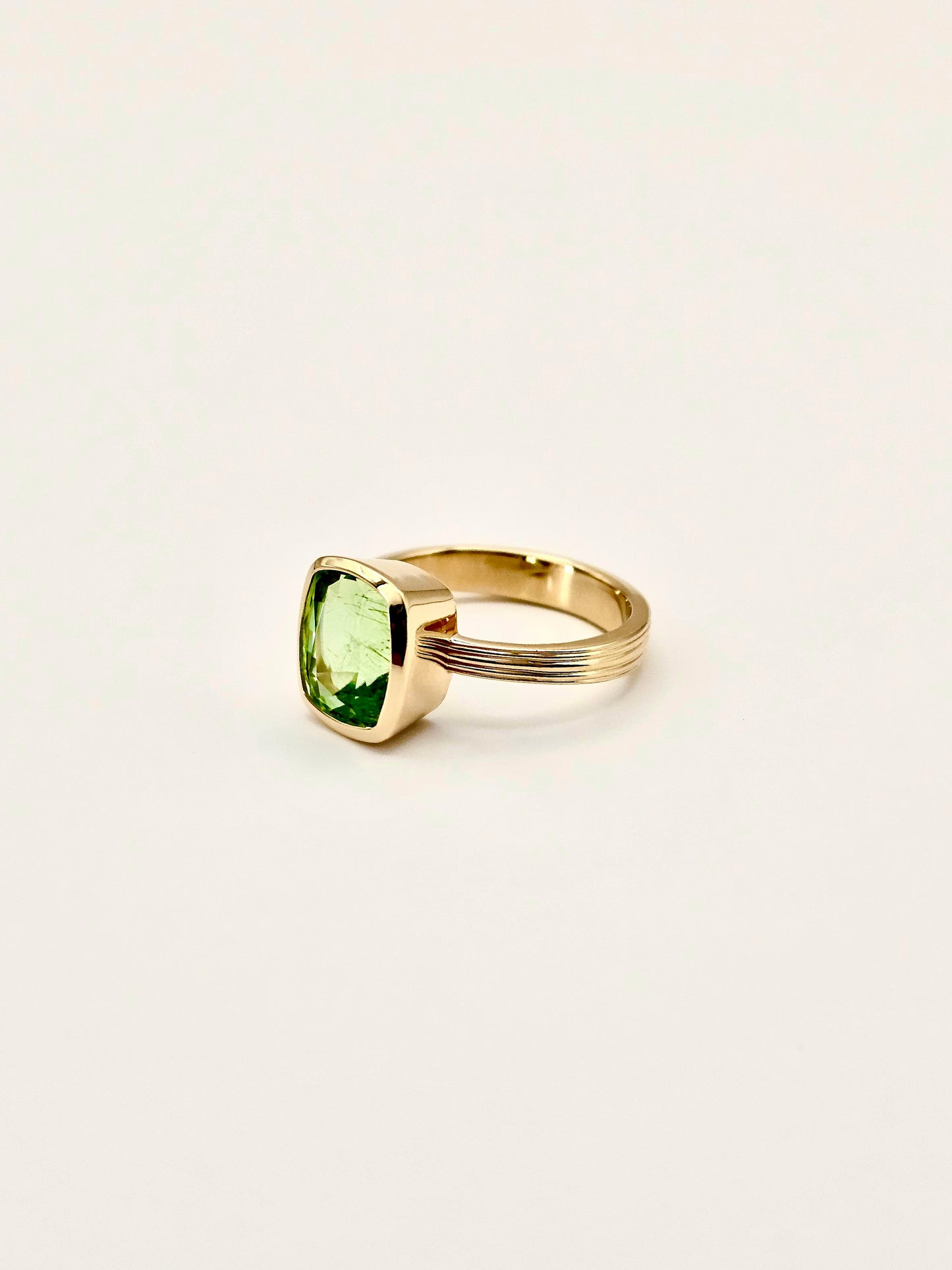 Peridot Bezel Ring