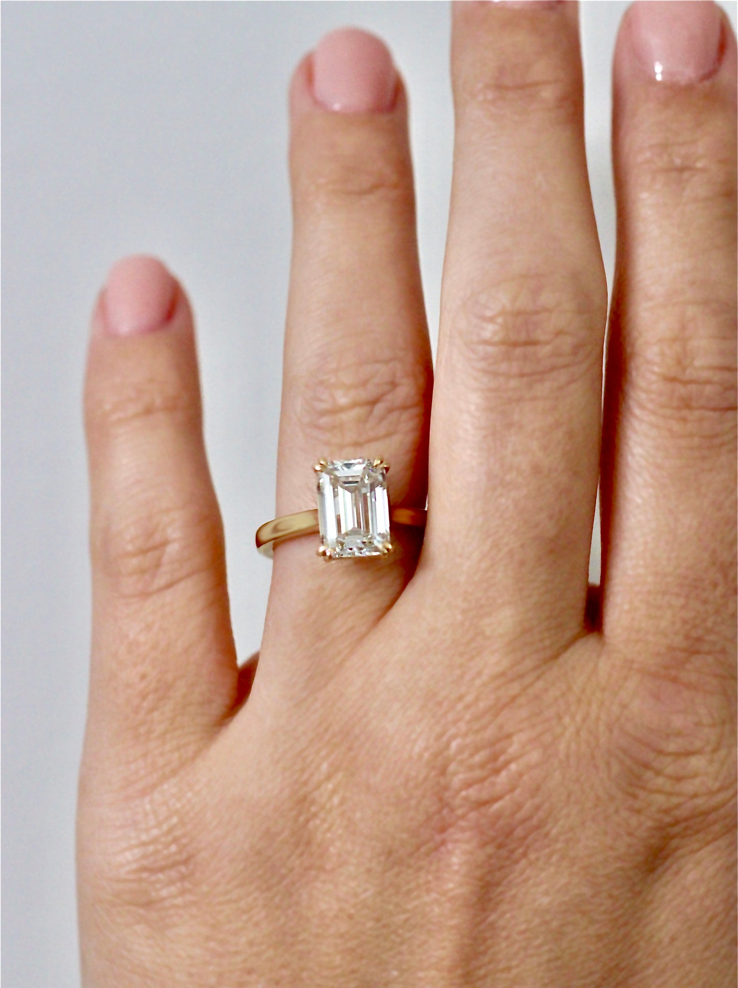 Emerald-cut Solitaire Ring