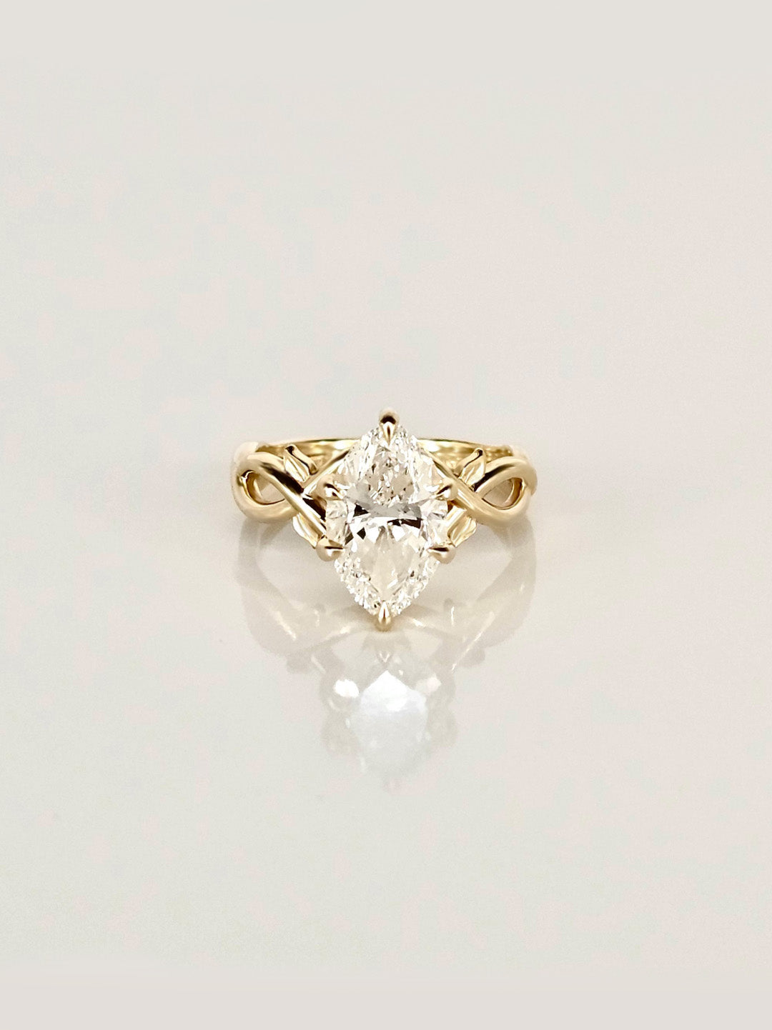 Marquise-cut Vine Ring