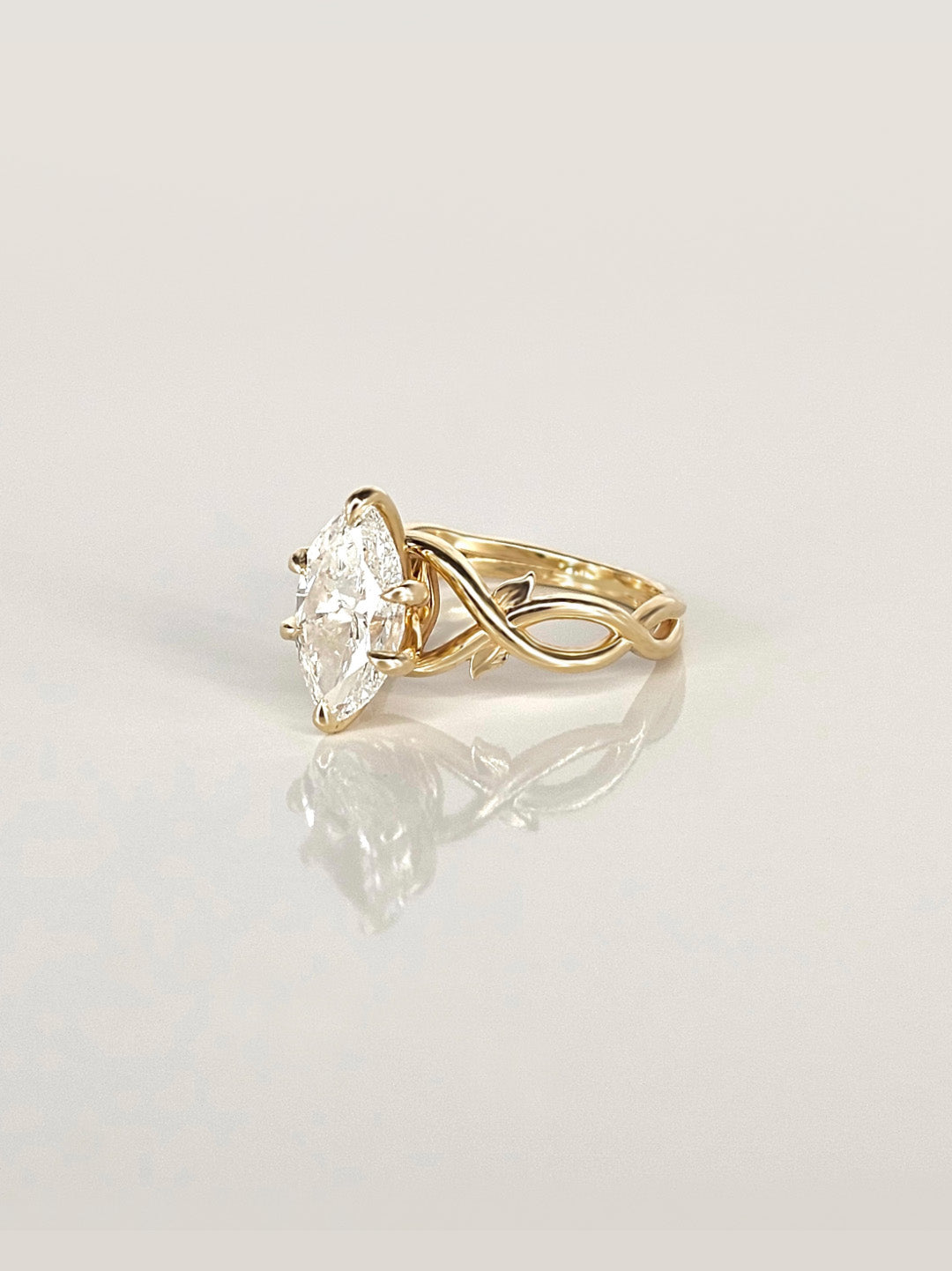 Marquise-cut Vine Ring