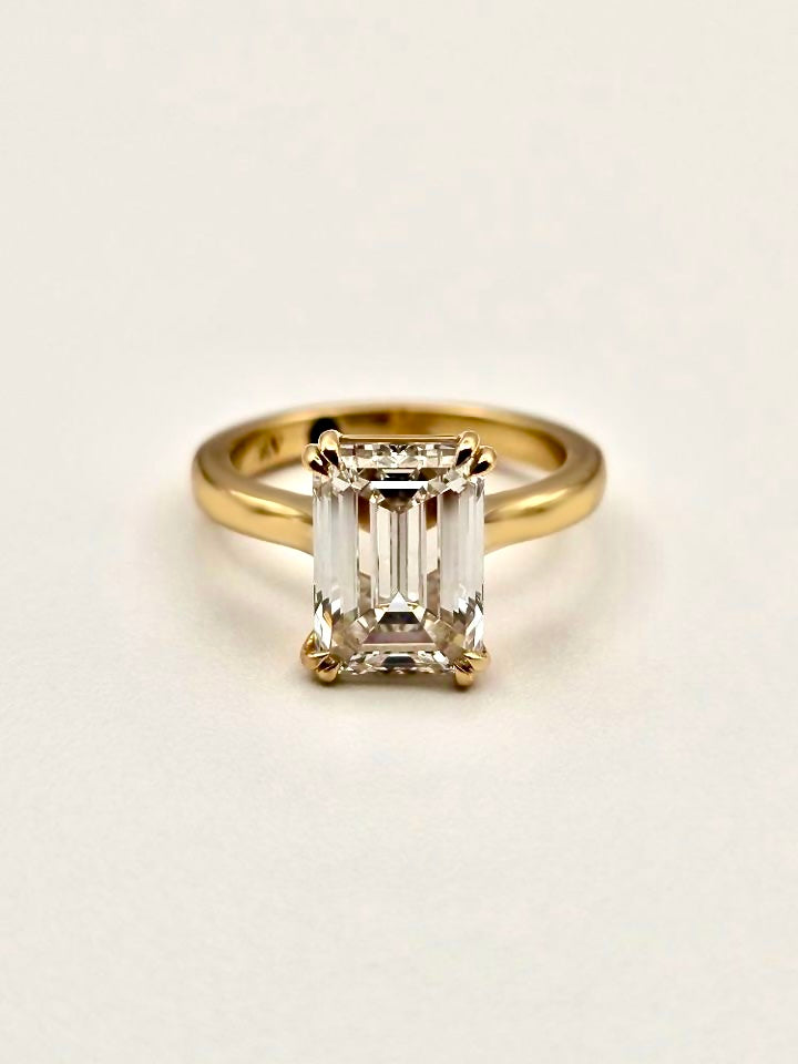 Emerald-cut Solitaire Ring