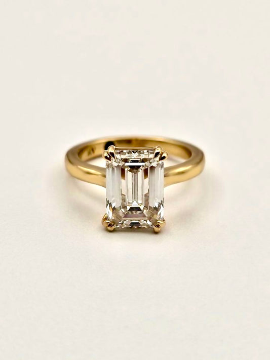 Emerald-cut Solitaire Ring