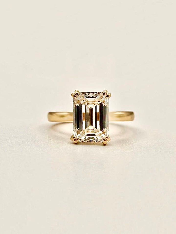 Emerald-cut Solitaire Ring