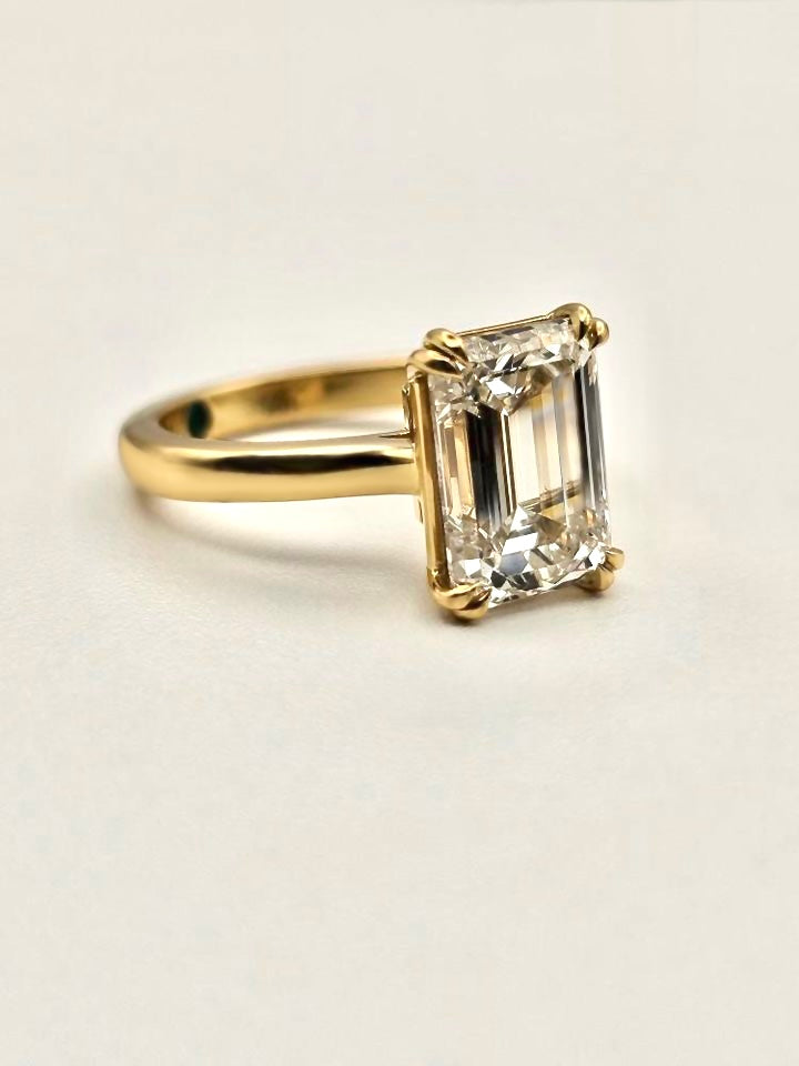 Emerald-cut Solitaire Ring