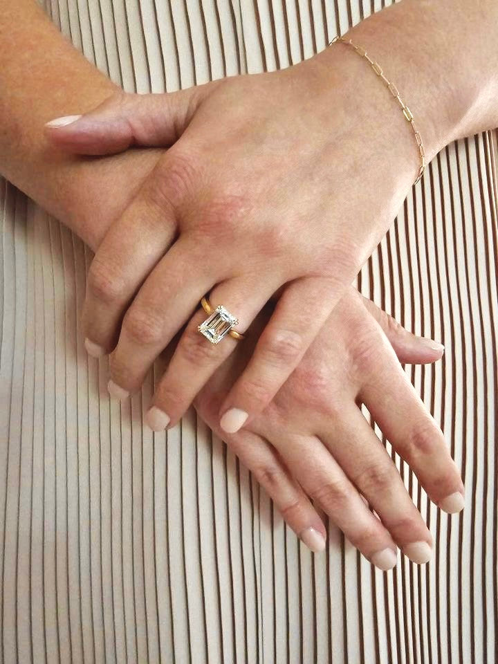 Emerald-cut Solitaire Ring