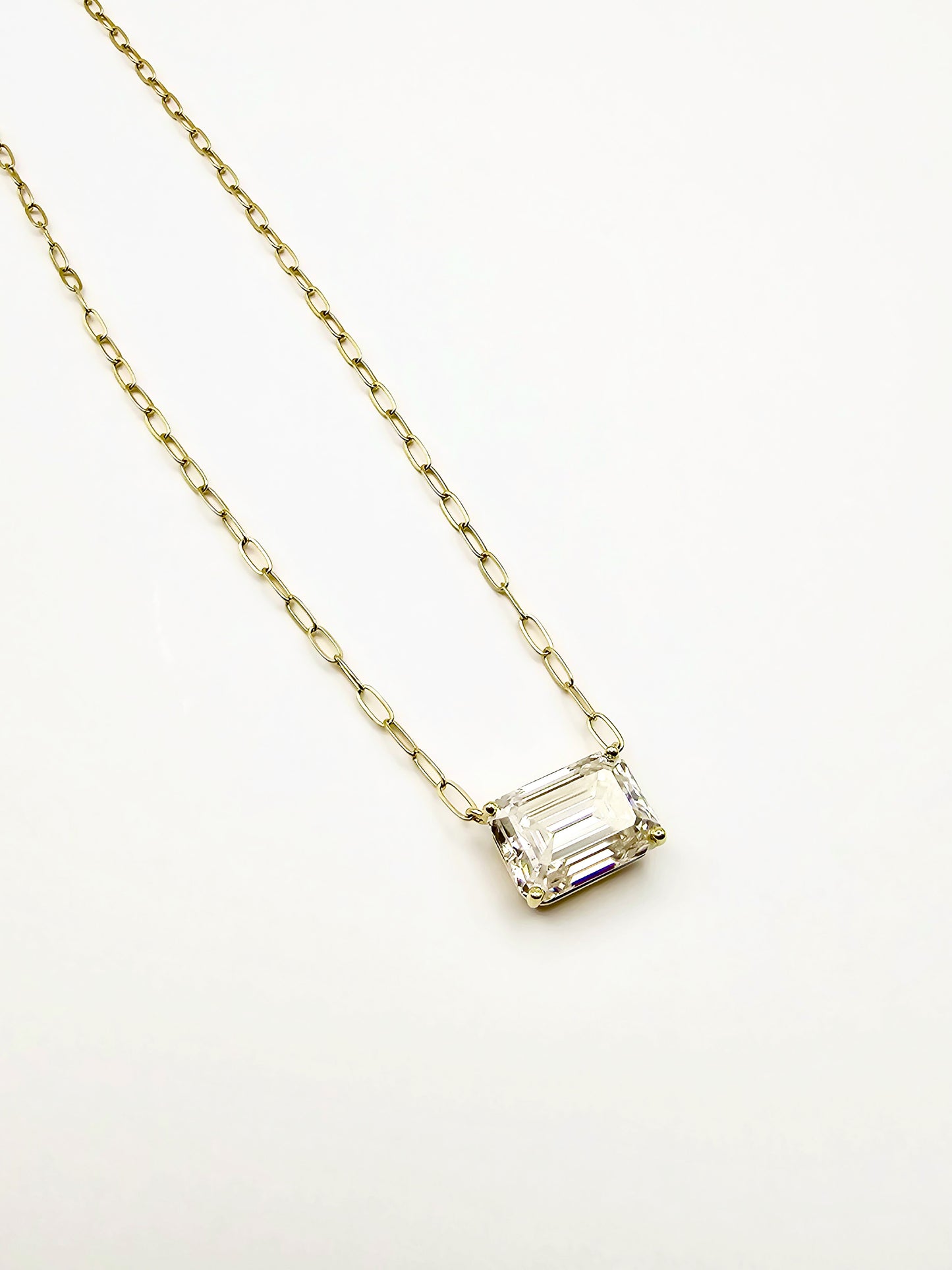 Emerald-cut Solitaire Necklace