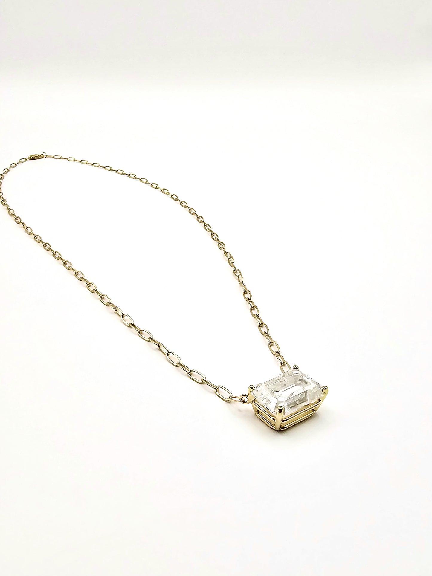 Emerald-cut Solitaire Necklace